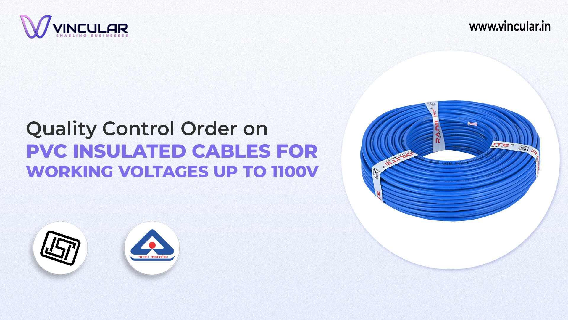 BIS-ISI Certificate for PVC Insulated Cables (Up to 1100V)