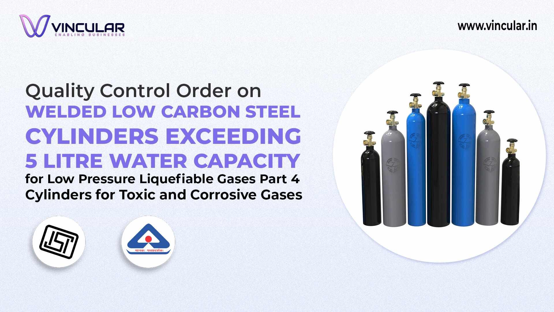 BIS-ISI: Welded Steel Cylinders for Toxic & Corrosive Gases
