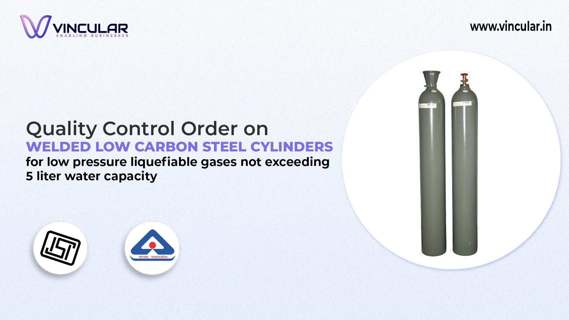 BIS-ISI Certificate for Low-Pressure Steel Cylinders (≤5L)