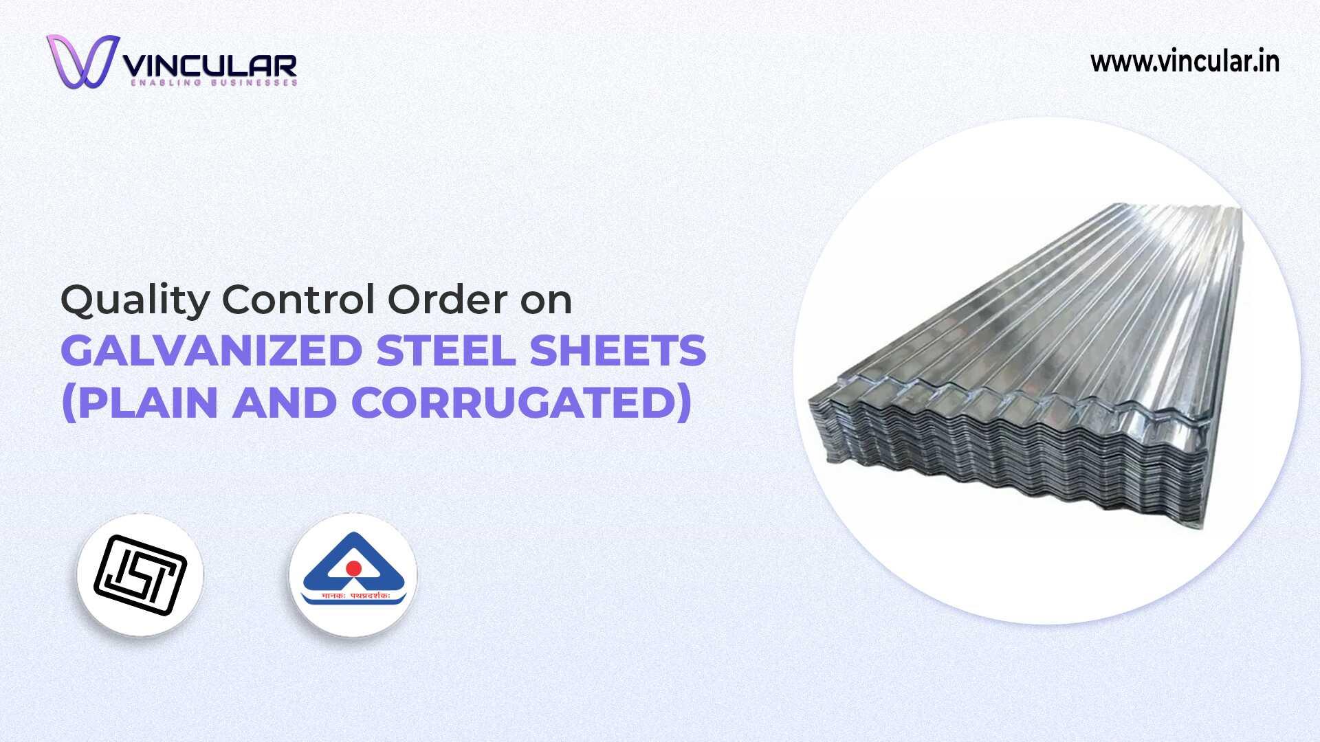 BIS-ISI for Galvanized Steel Sheets (plain and corrugated)