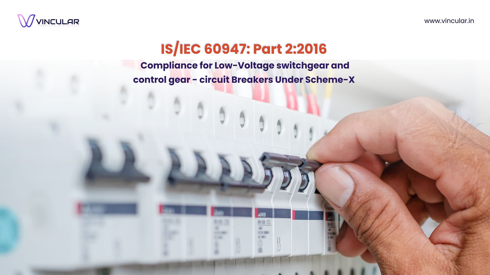 Mandatory BIS Scheme X certification required for low-voltage switchgear and Control gear such as circuit– Breakers.