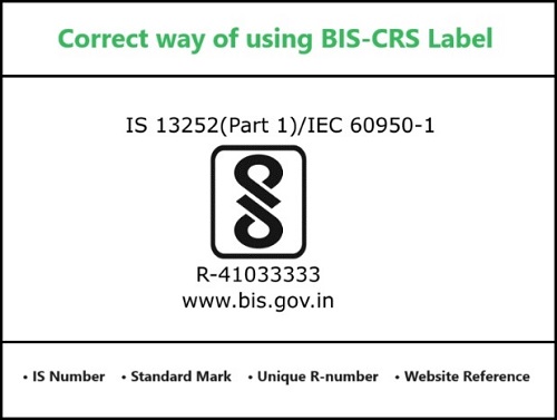 The correct way of using BIS-CRS Label