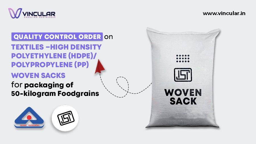 Quality Control Order for HDPE/PP Woven Sacks for Packaging 50kg Foodgrains