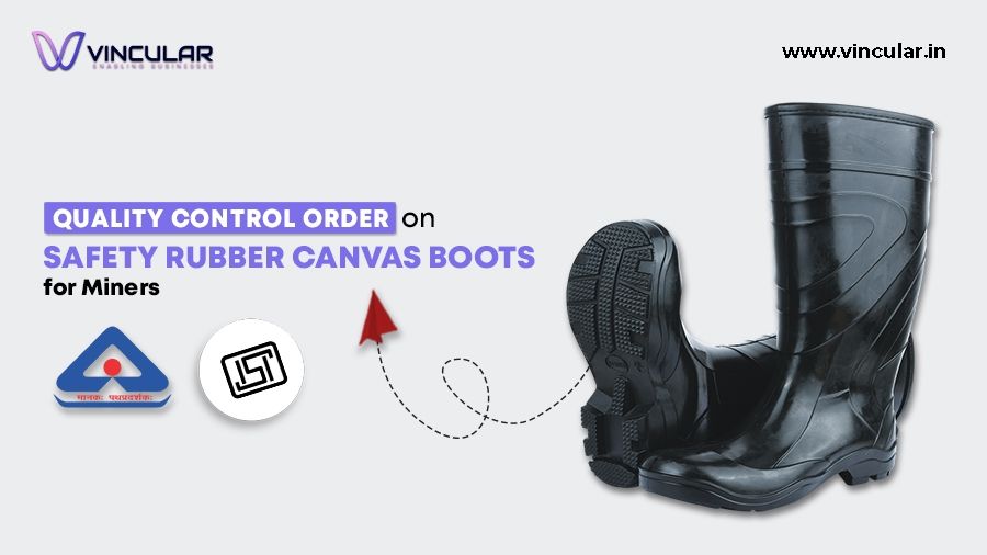 Quality Control Order for Safety Rubber Canvas Boots for Miners