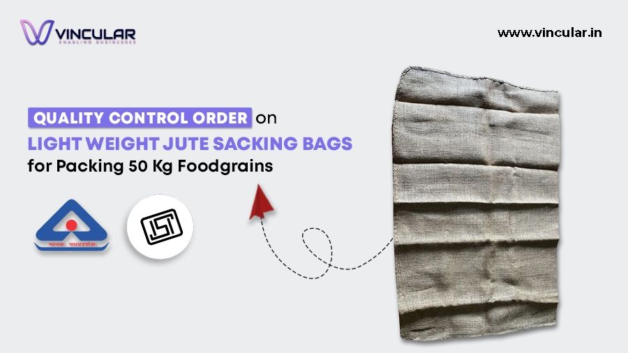 QCO for Light weight jute sacking bags for packing 50 Kg foodgrains