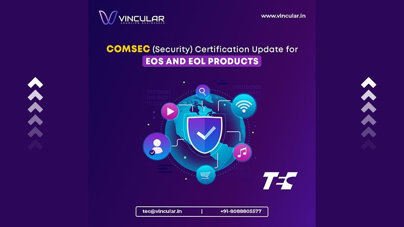 COMSEC (Security) Certification Update for EoS and EoL Products