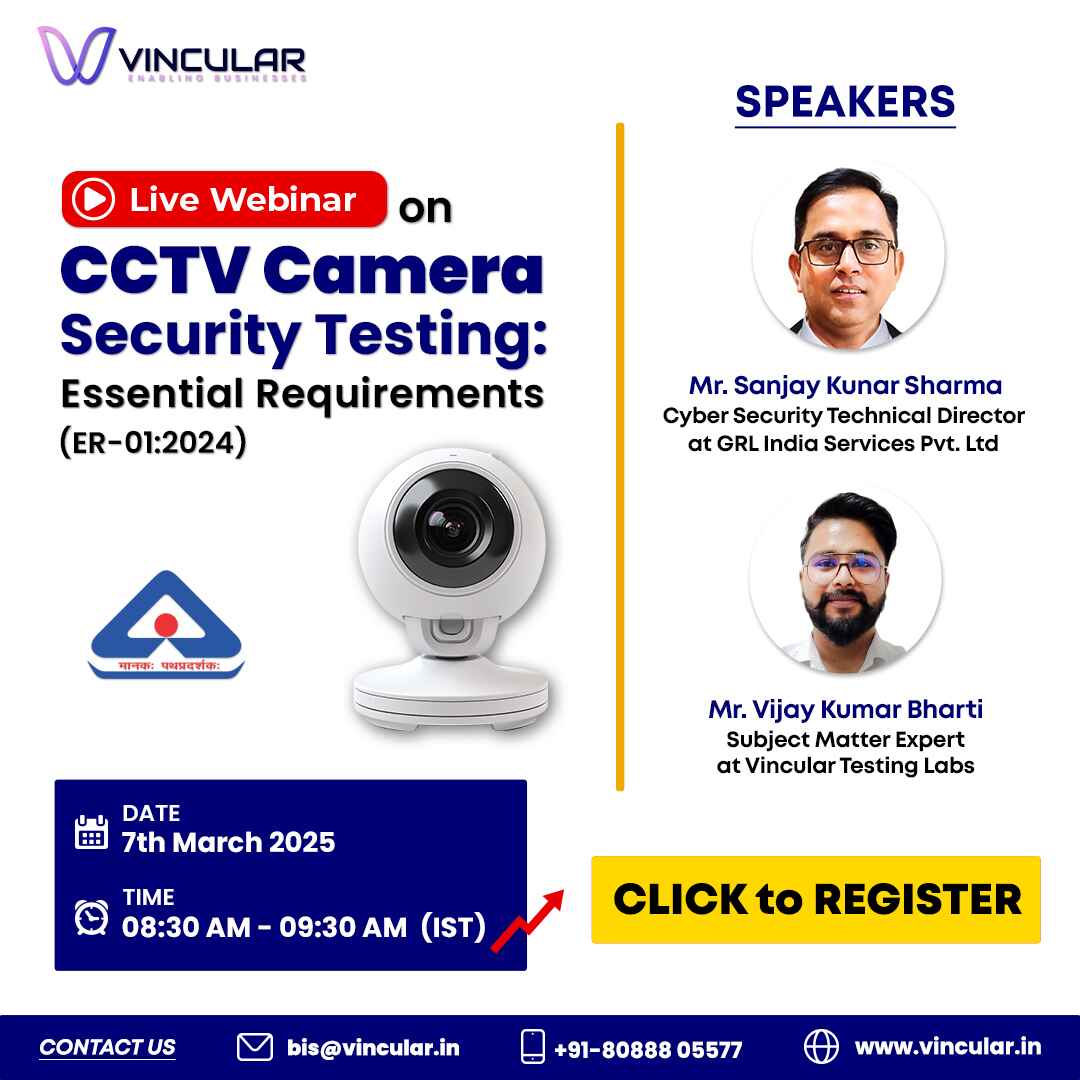 Webinar on CCTV Cameras Security Testing: Essential Requirements (ER-01:2024)